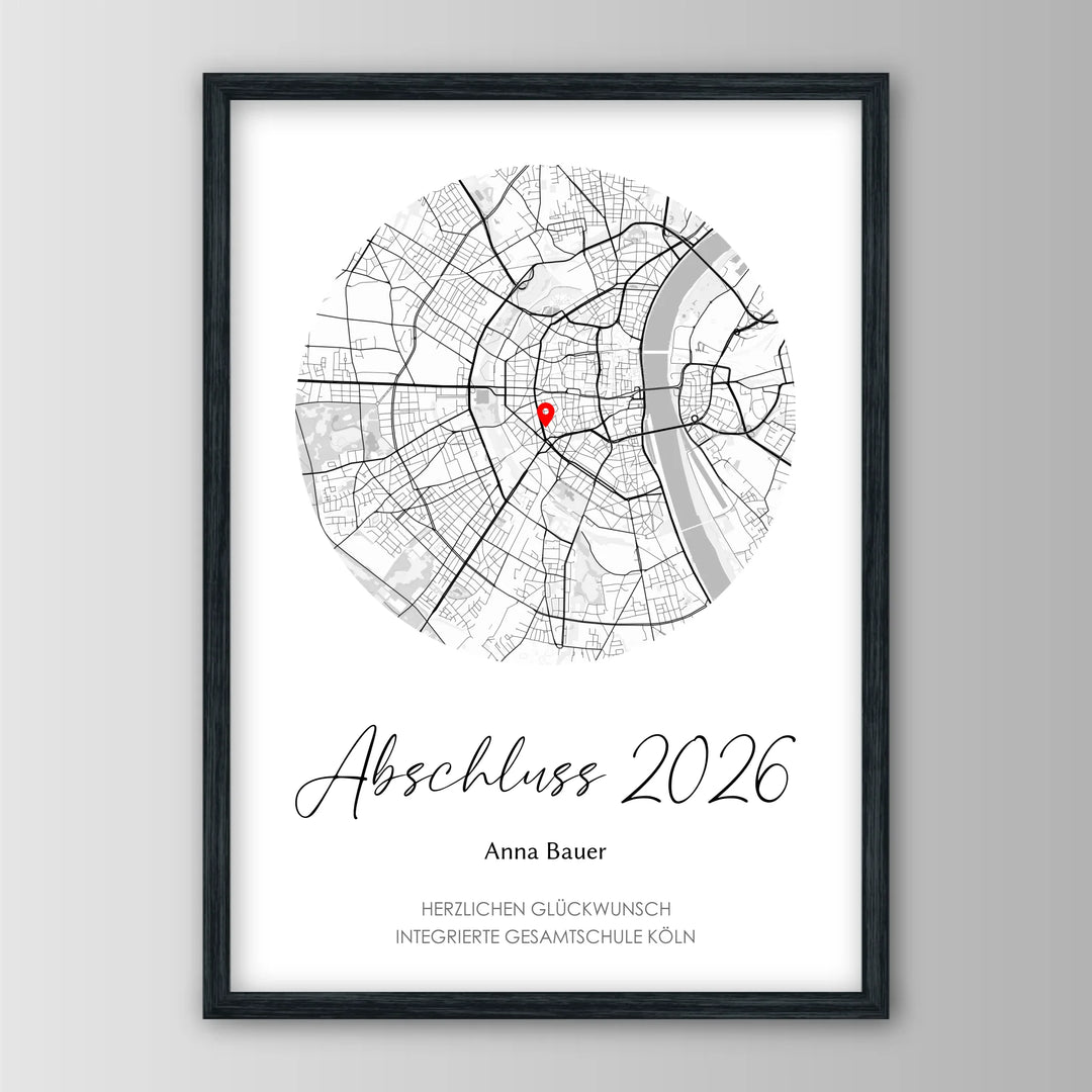 Geschenk zum Schulabschluss - Personalisiertes Poster