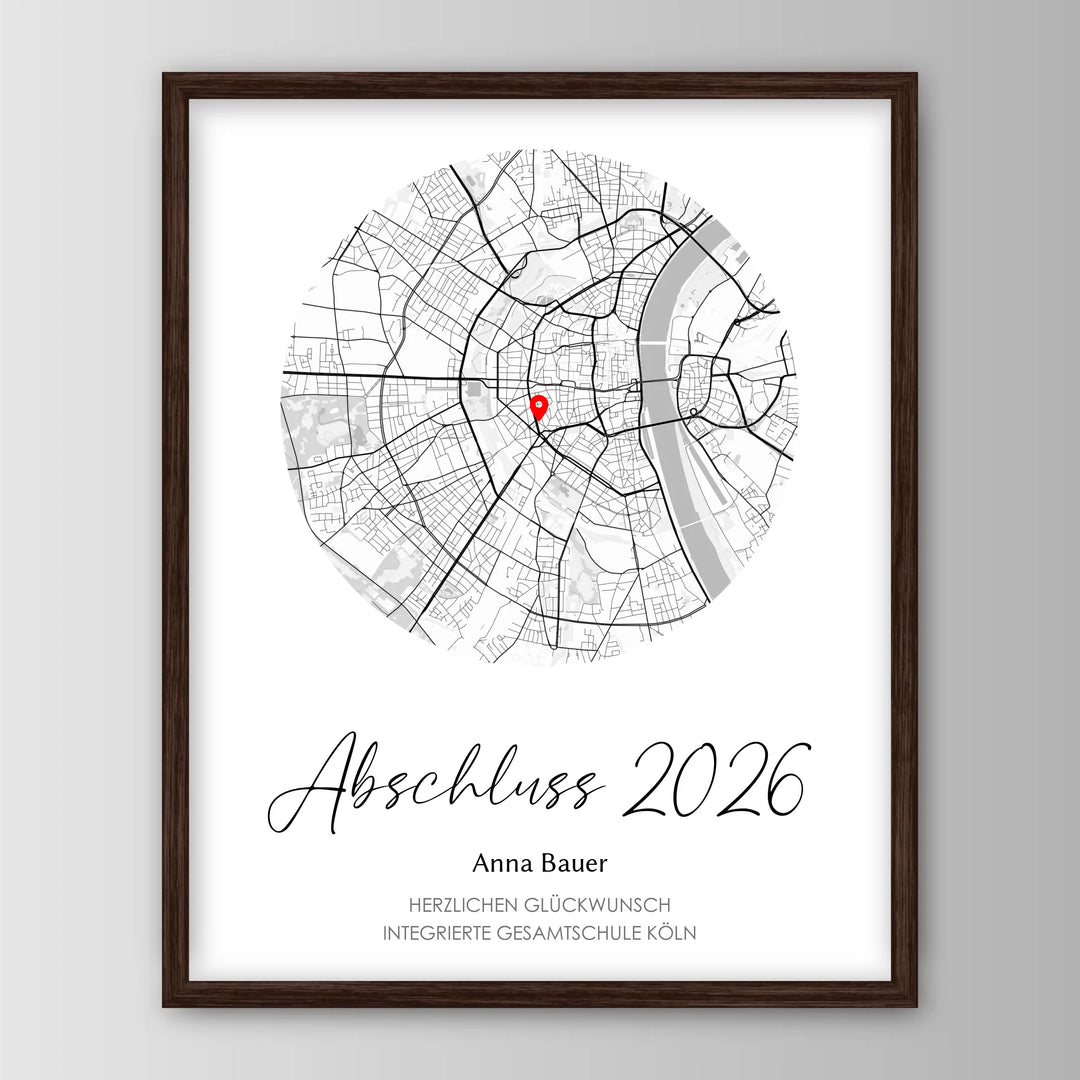 Geschenk zum Schulabschluss - Personalisiertes Poster