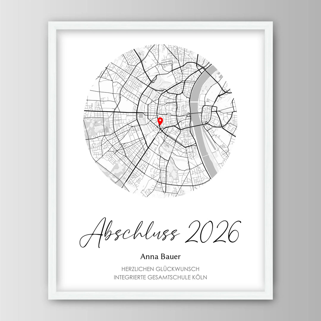 Geschenk zum Schulabschluss - Personalisiertes Poster