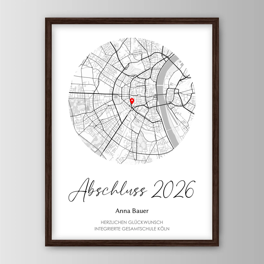 Geschenk zum Schulabschluss - Personalisiertes Poster