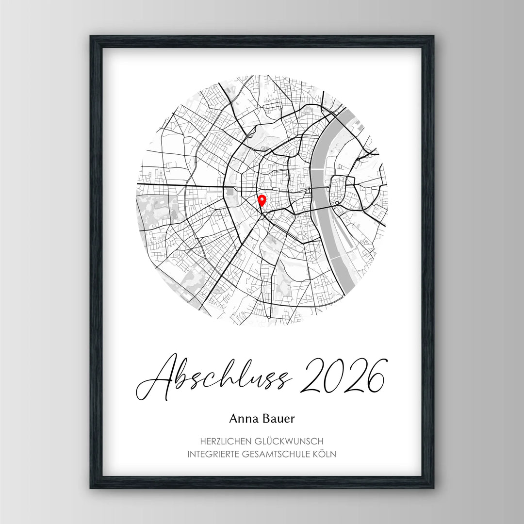 Geschenk zum Schulabschluss - Personalisiertes Poster