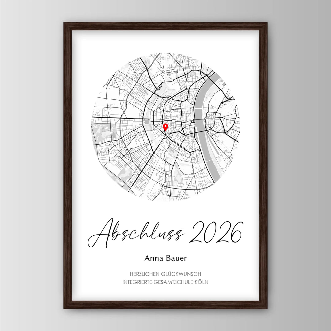 Geschenk zum Schulabschluss - Personalisiertes Poster