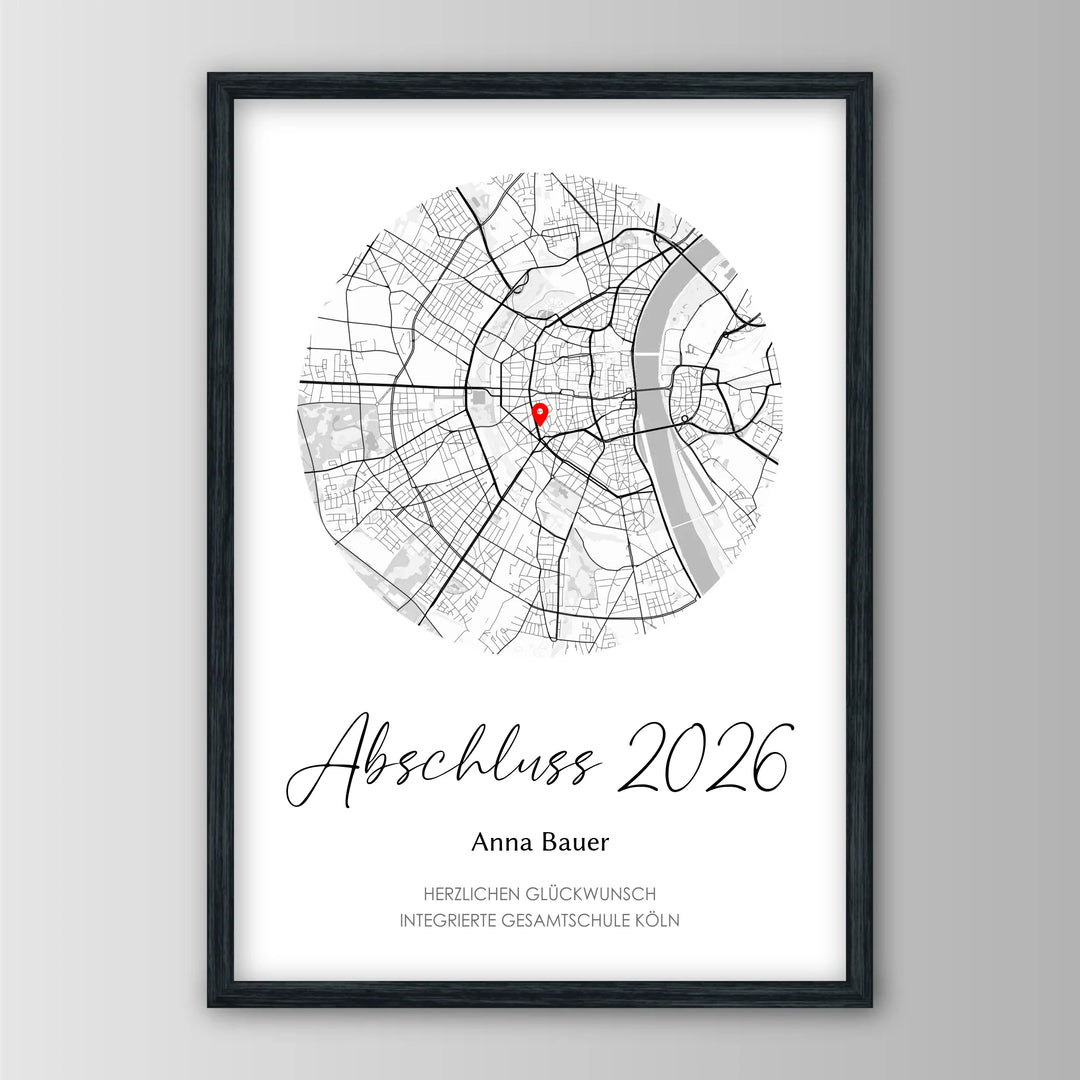 Geschenk zum Schulabschluss - Personalisiertes Poster