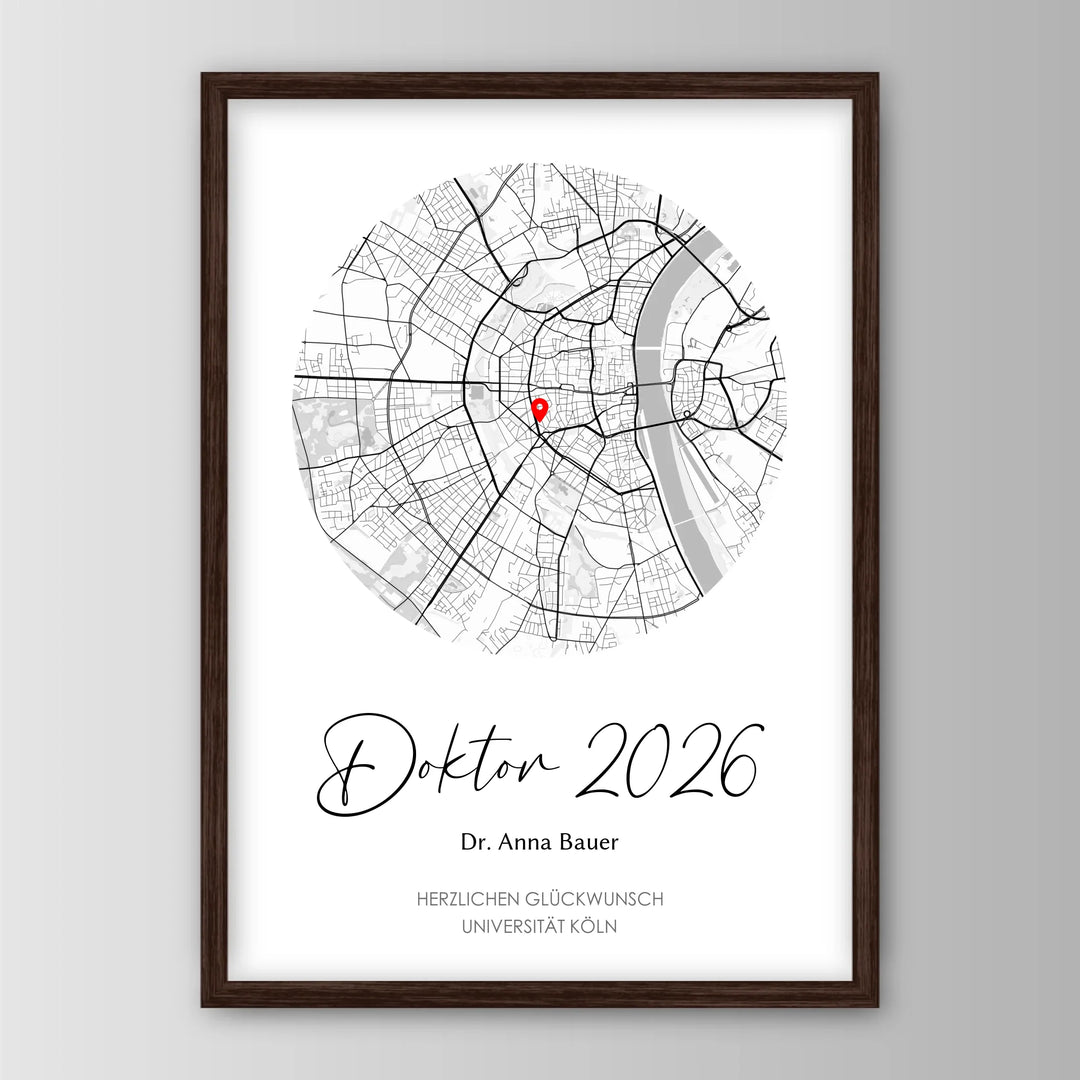 Geschenk zum Doktortitel - Personalisiertes Poster
