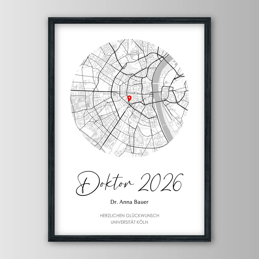 Geschenk zum Doktortitel - Personalisiertes Poster
