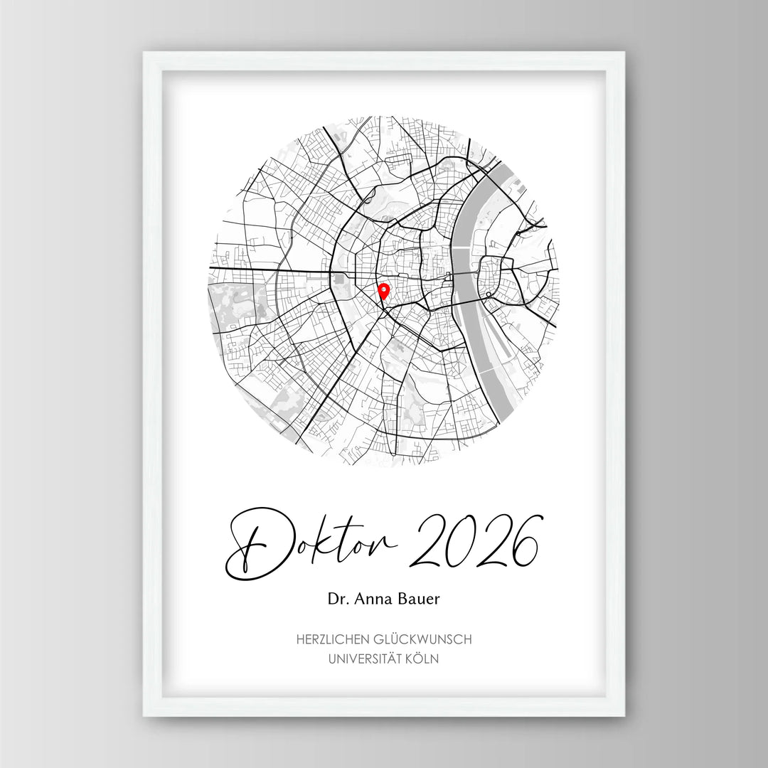 Geschenk zum Doktortitel - Personalisiertes Poster