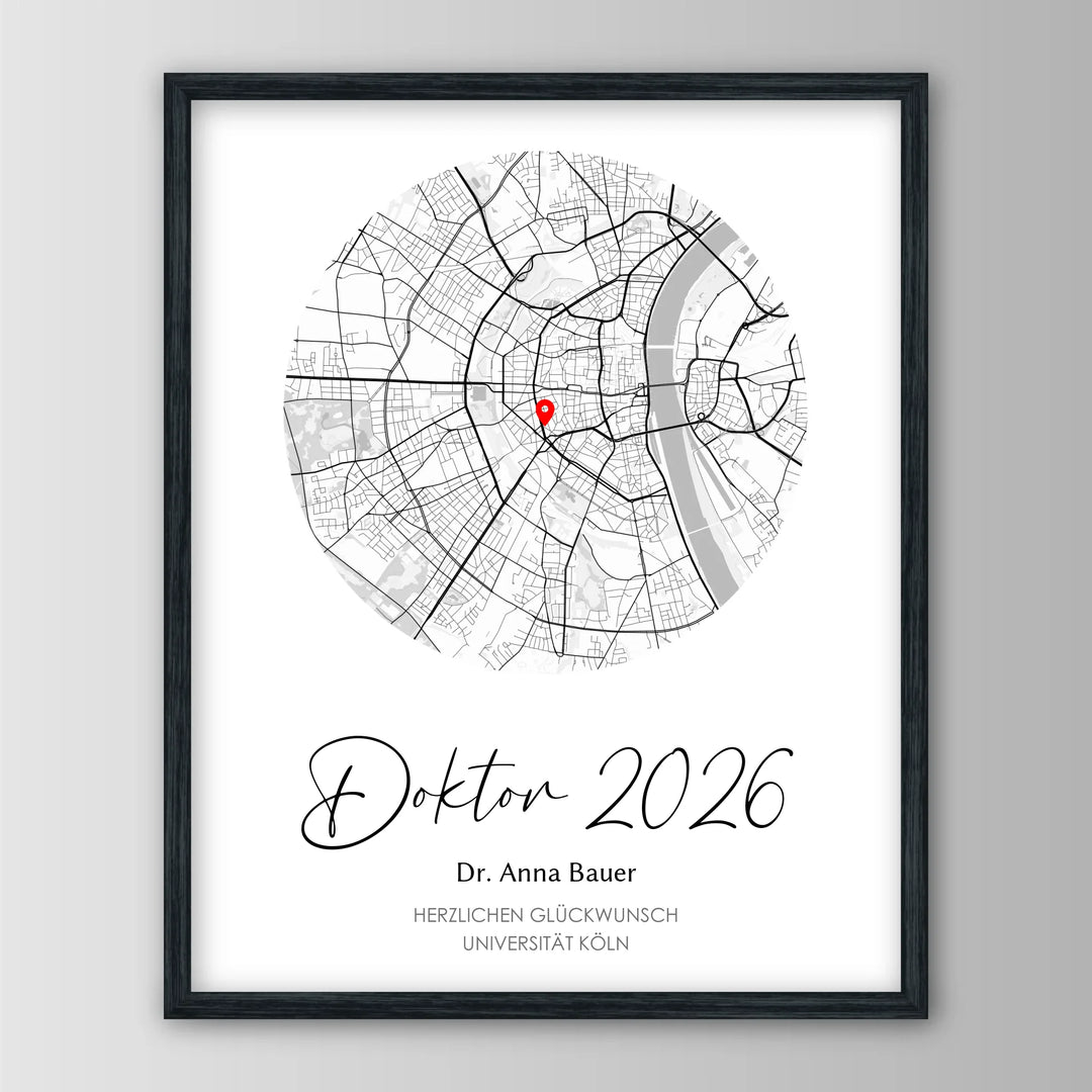 Geschenk zum Doktortitel - Personalisiertes Poster