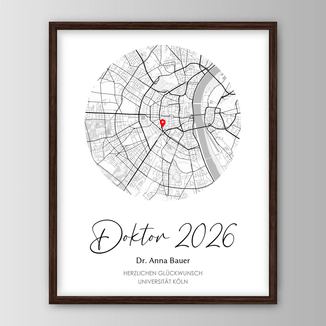 Geschenk zum Doktortitel - Personalisiertes Poster