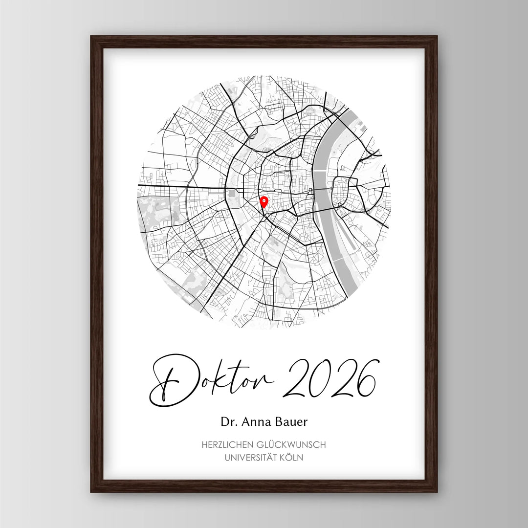 Geschenk zum Doktortitel - Personalisiertes Poster