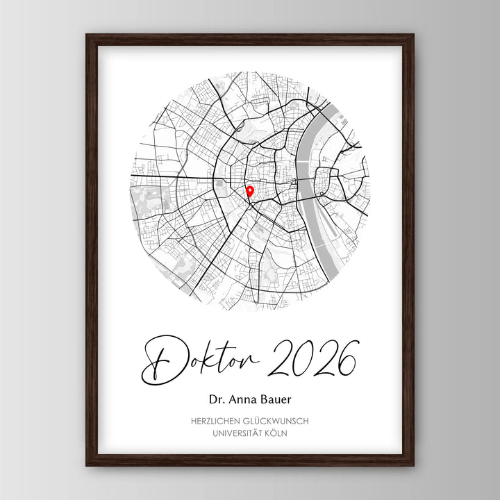 Geschenk zum Doktortitel - Personalisiertes Poster