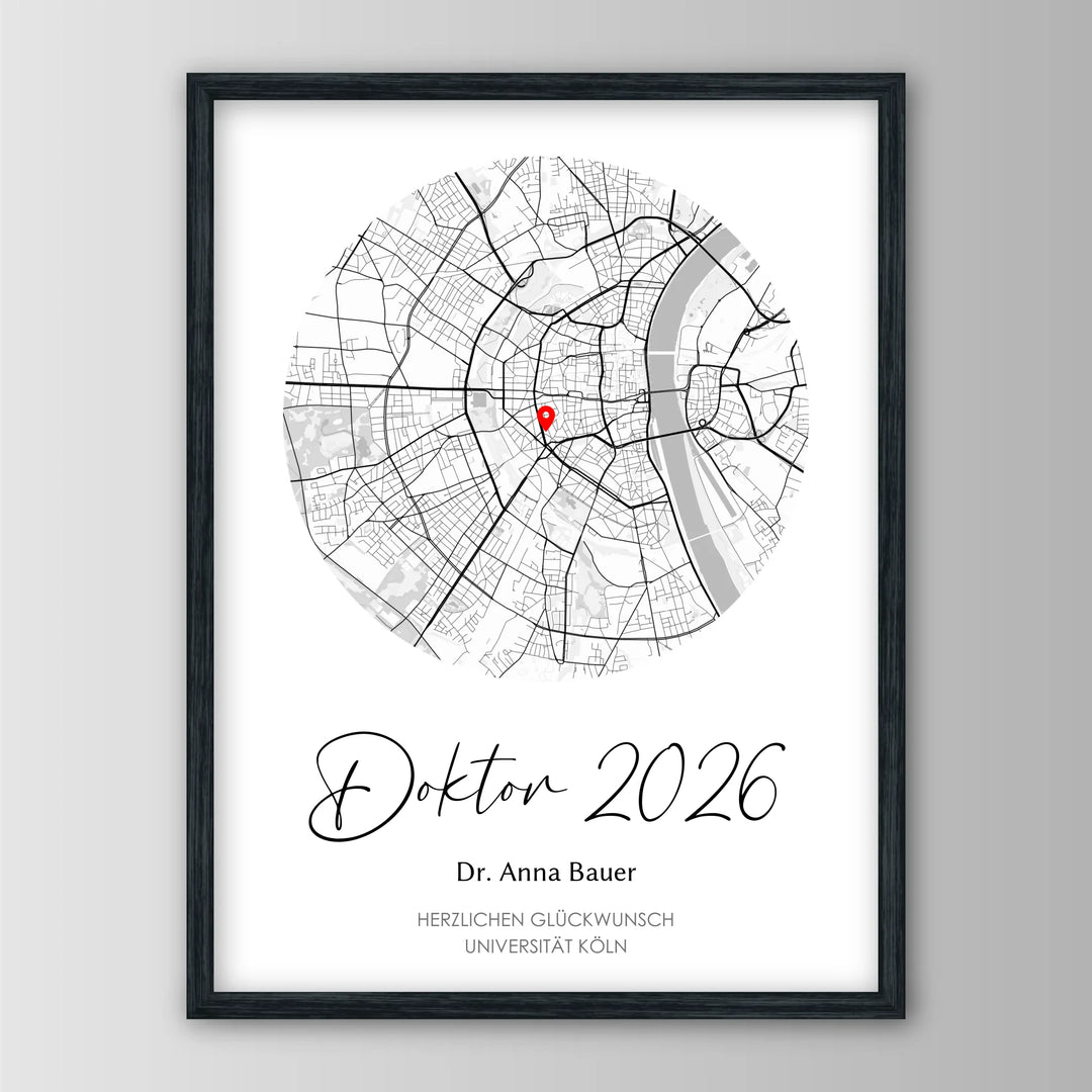 Geschenk zum Doktortitel - Personalisiertes Poster