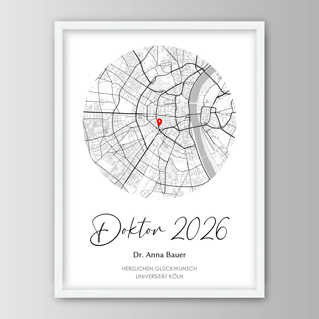 Geschenk zum Doktortitel - Personalisiertes Poster