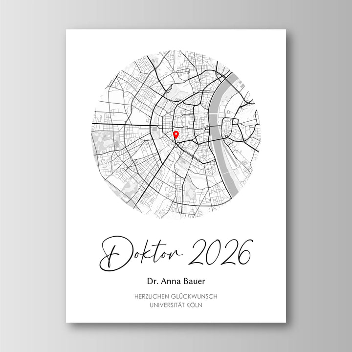 Geschenk zum Doktortitel - Personalisiertes Poster