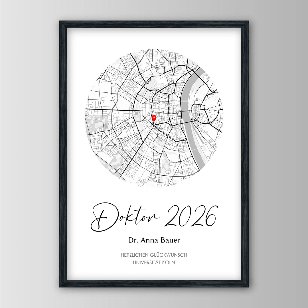 Geschenk zum Doktortitel - Personalisiertes Poster