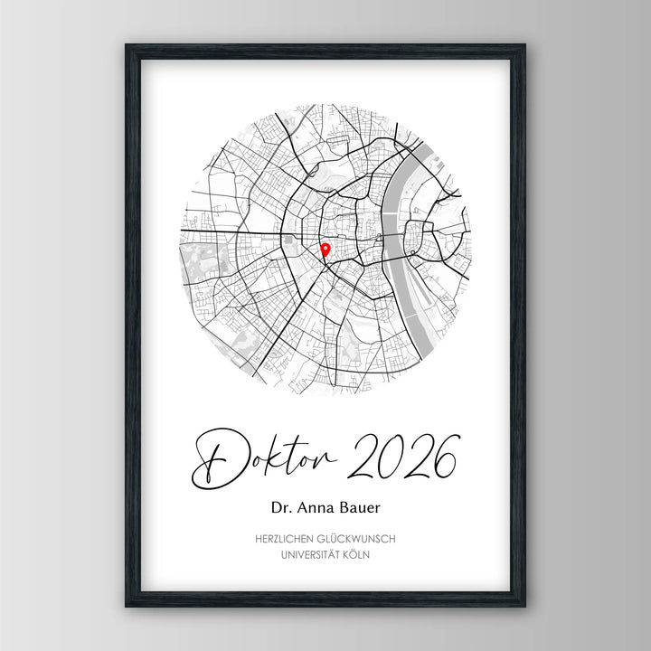 Geschenk zum Doktortitel - Personalisiertes Poster