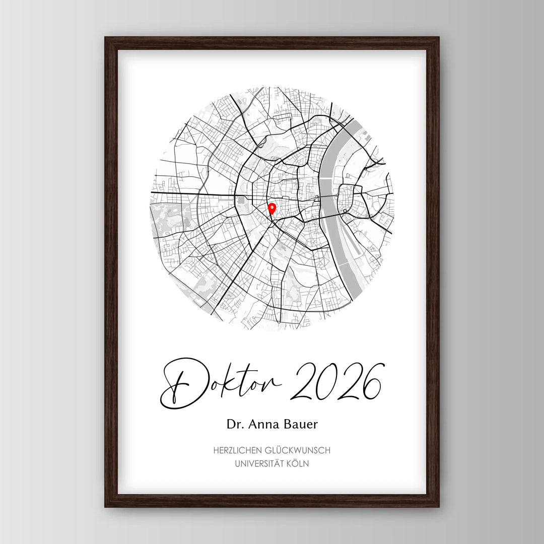 Geschenk zum Doktortitel - Personalisiertes Poster
