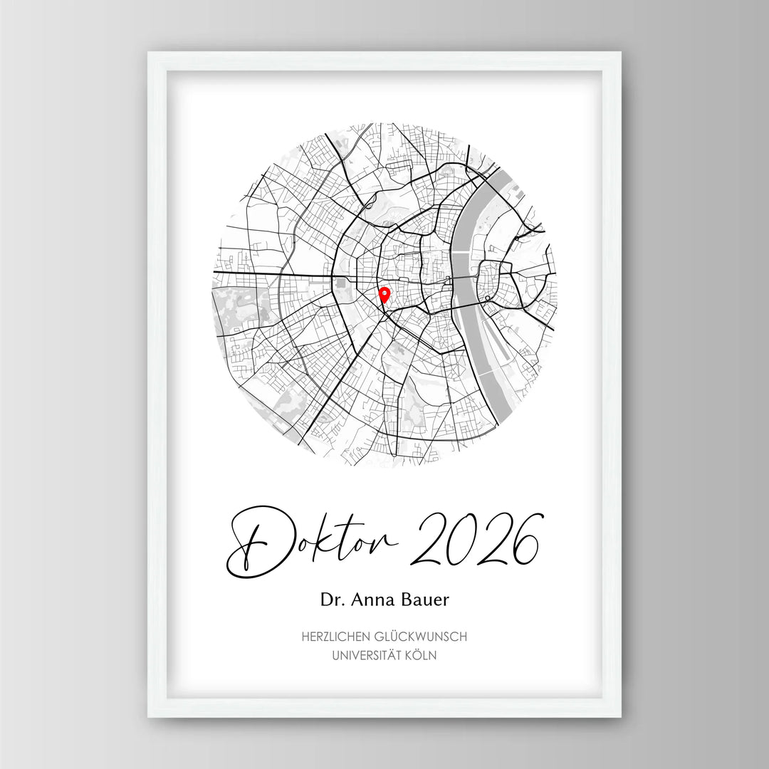 Geschenk zum Doktortitel - Personalisiertes Poster
