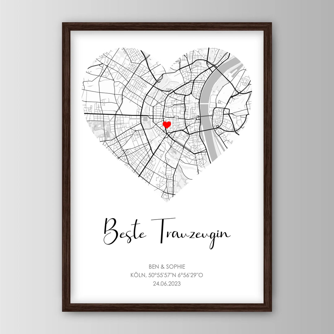 Trauzeugen Geschenk - Personalisiertes Poster
