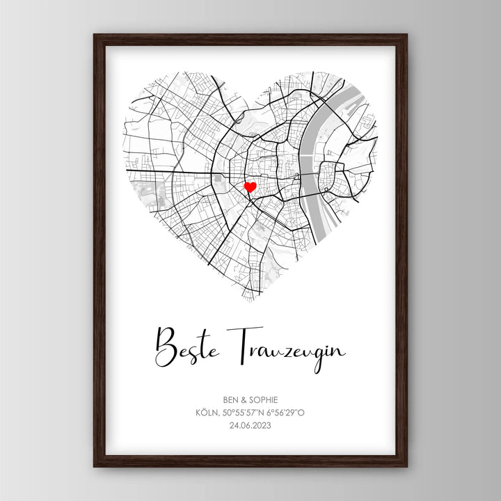 Trauzeugen Geschenk - Personalisiertes Poster