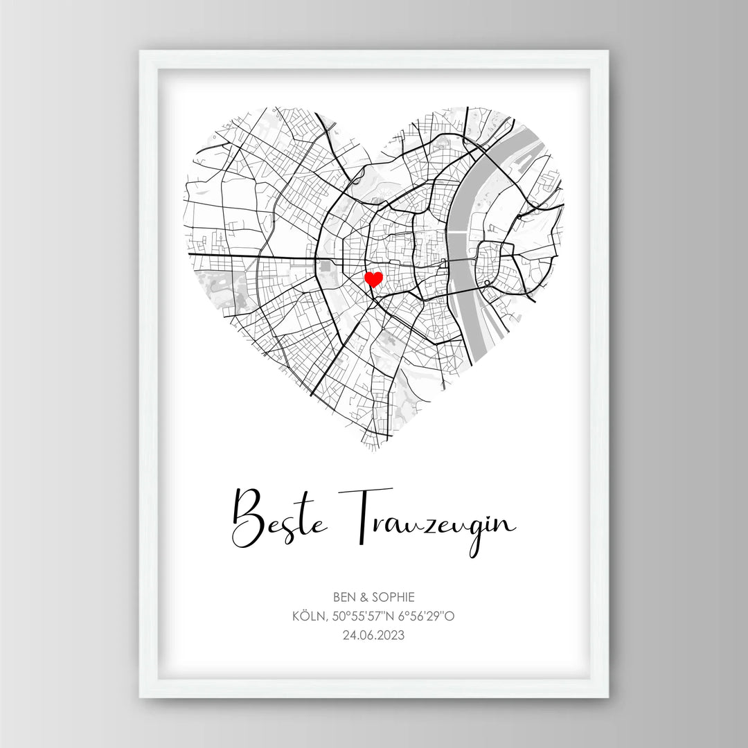 Trauzeugen Geschenk - Personalisiertes Poster