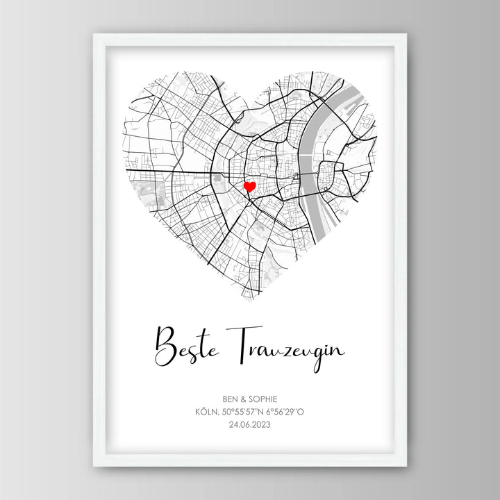 Trauzeugen Geschenk - Personalisiertes Poster