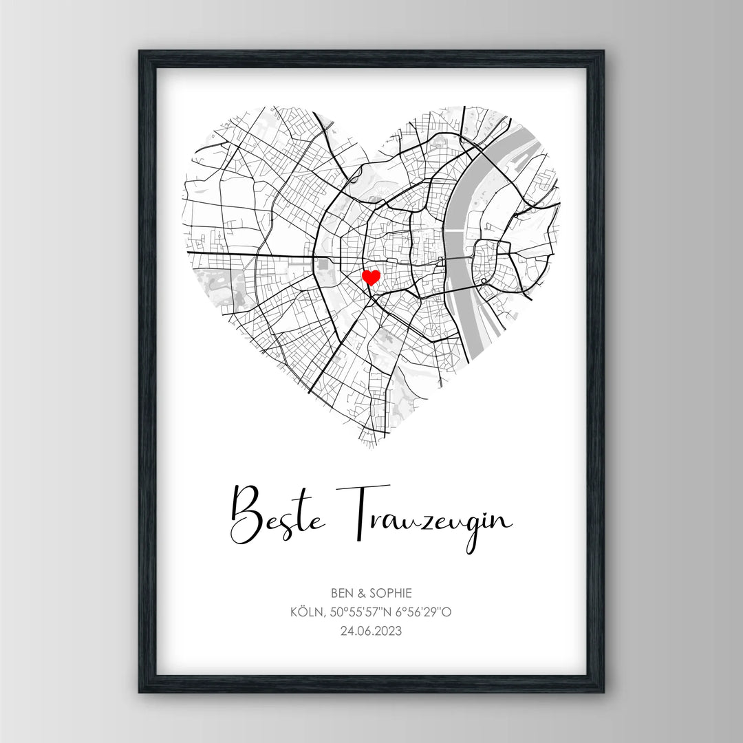 Trauzeugen Geschenk - Personalisiertes Poster