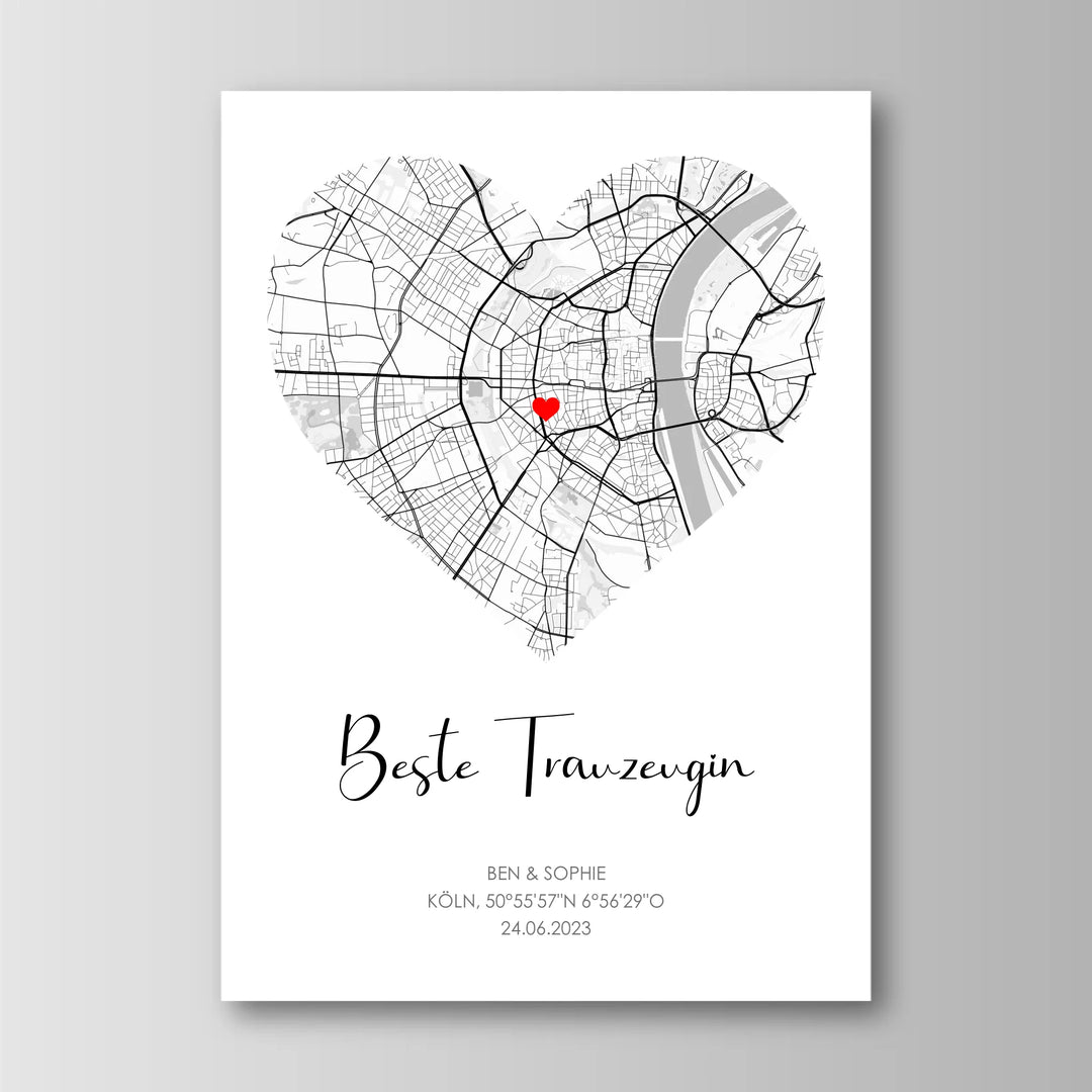 Trauzeugen Geschenk - Personalisiertes Poster