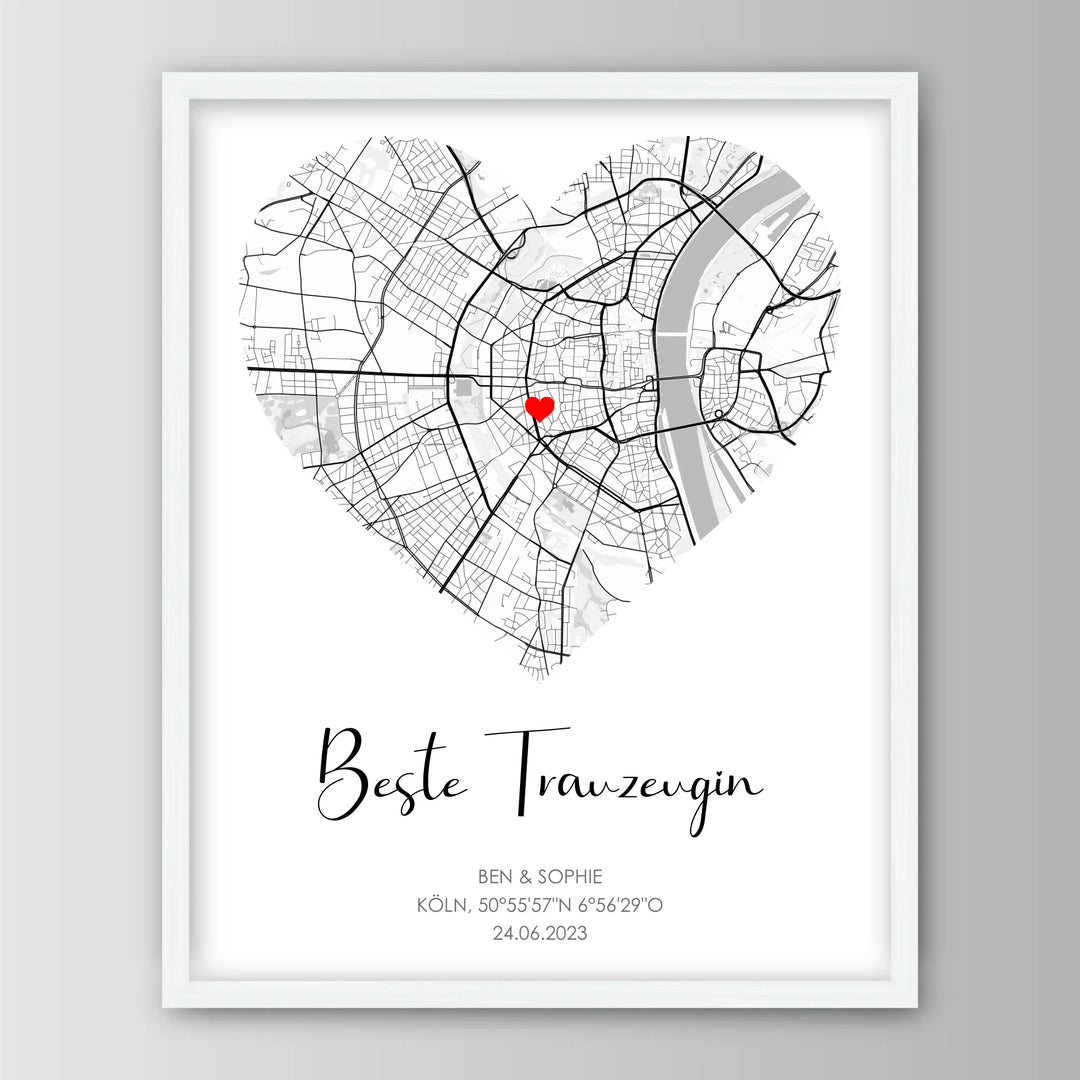 Trauzeugen Geschenk - Personalisiertes Poster