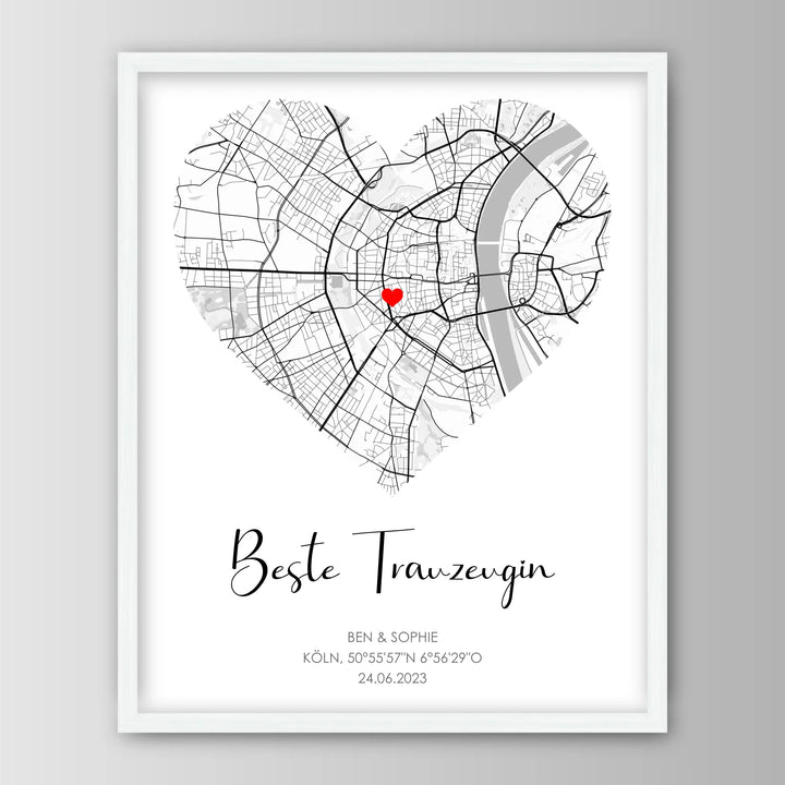 Trauzeugen Geschenk - Personalisiertes Poster