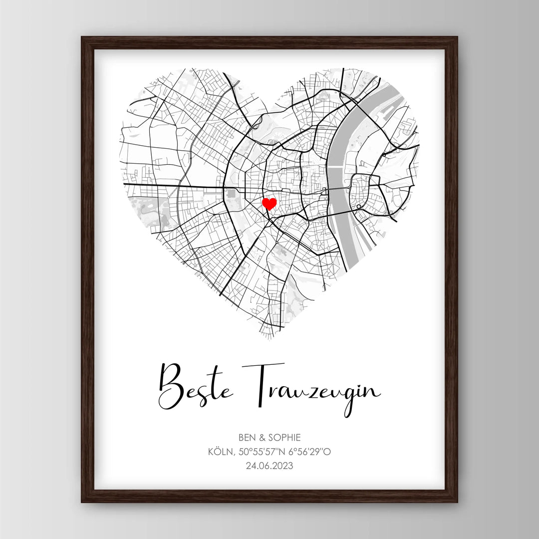 Trauzeugen Geschenk - Personalisiertes Poster