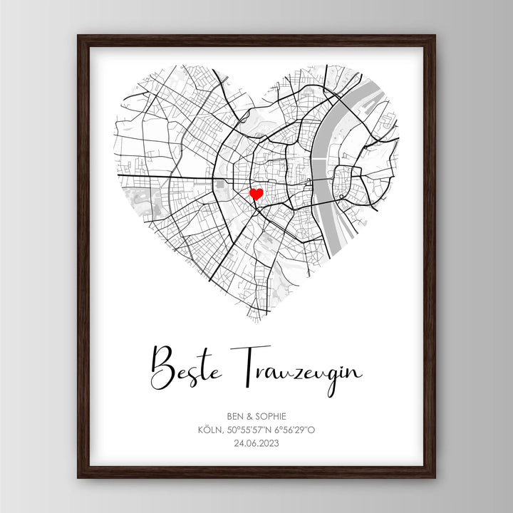 Trauzeugen Geschenk - Personalisiertes Poster