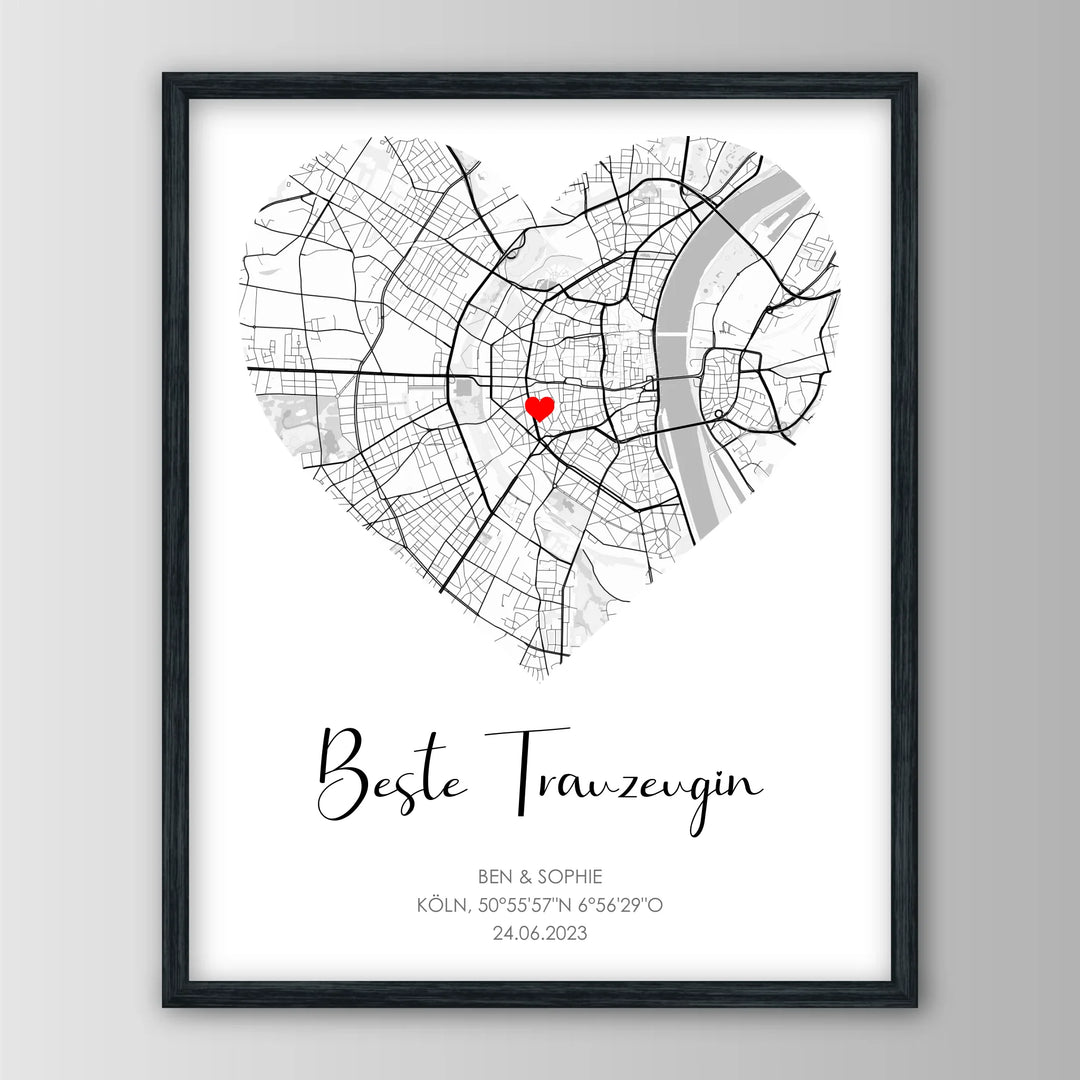 Trauzeugen Geschenk - Personalisiertes Poster