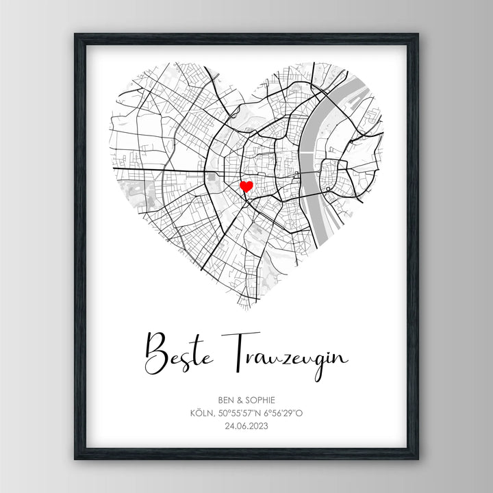 Trauzeugen Geschenk - Personalisiertes Poster