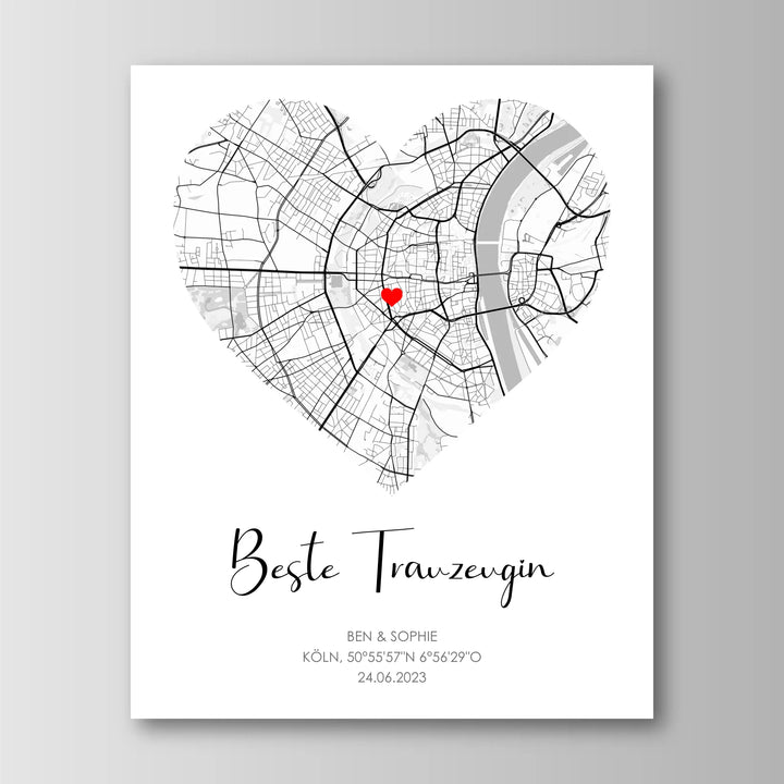 Trauzeugen Geschenk - Personalisiertes Poster