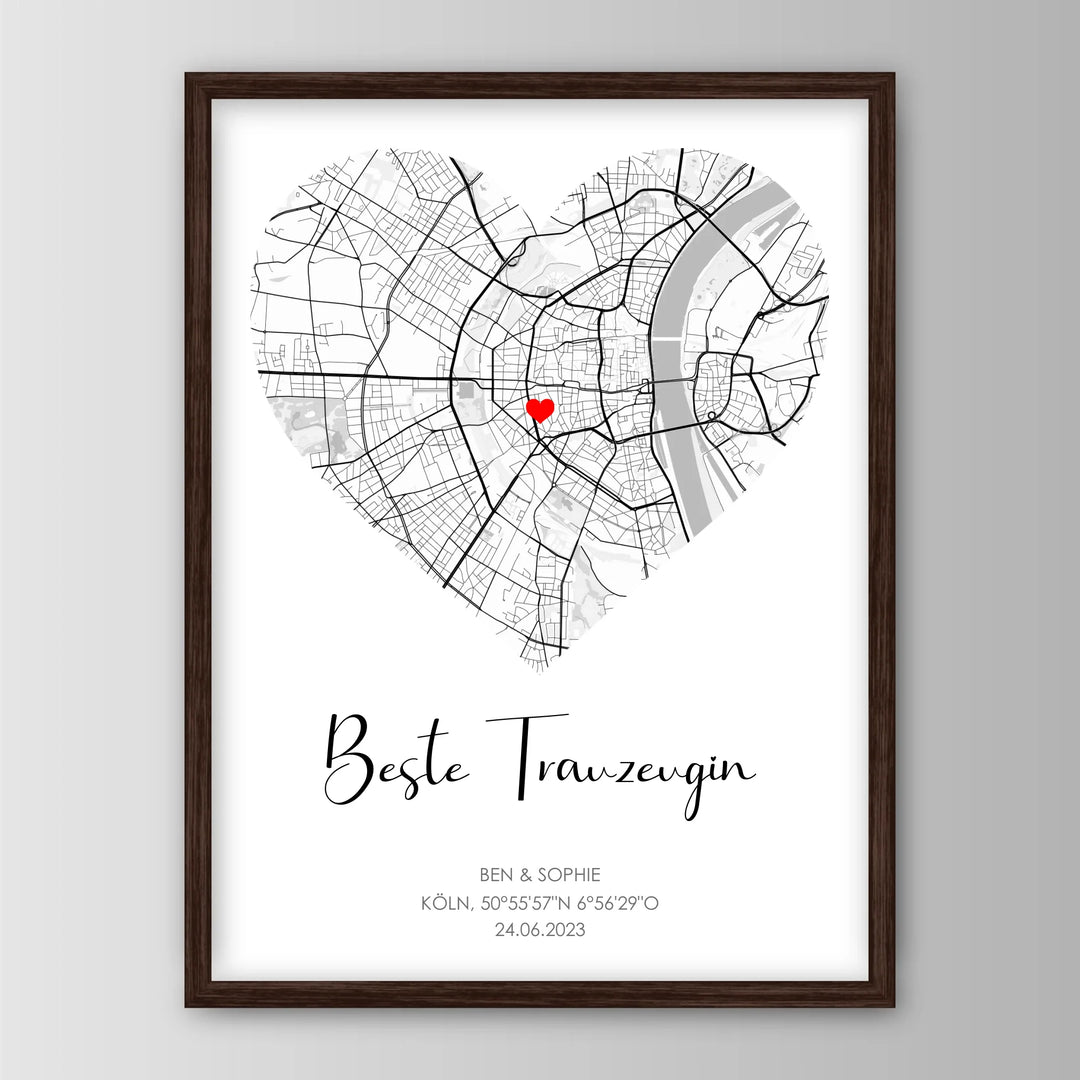Trauzeugen Geschenk - Personalisiertes Poster