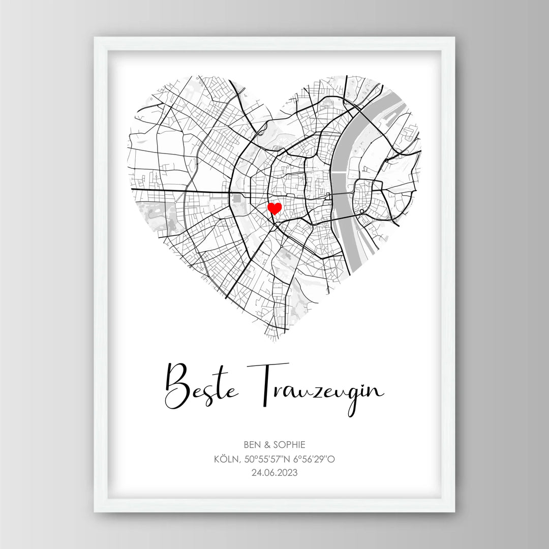 Trauzeugen Geschenk - Personalisiertes Poster
