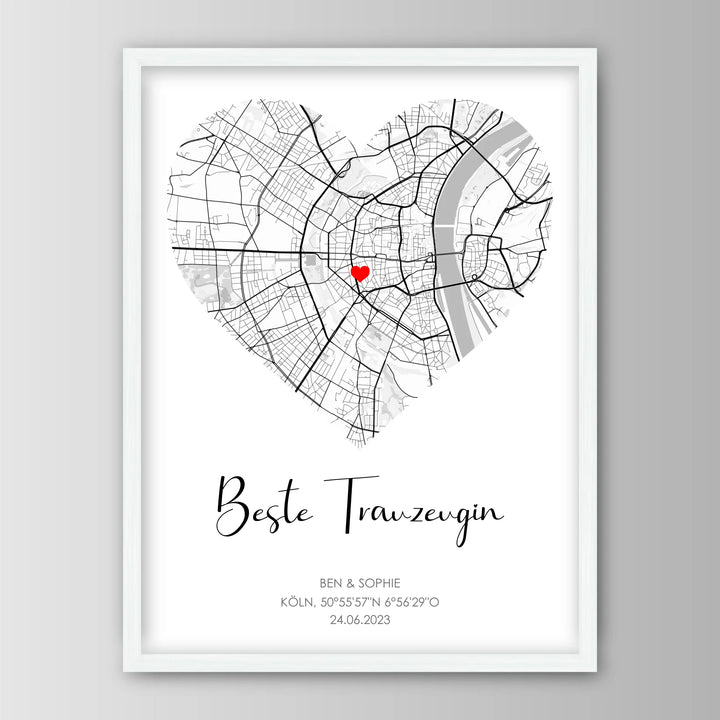 Trauzeugen Geschenk - Personalisiertes Poster