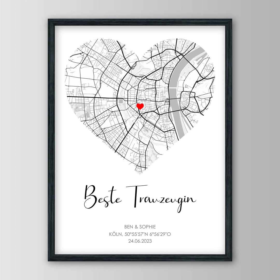 Trauzeugen Geschenk - Personalisiertes Poster