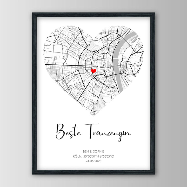 Trauzeugen Geschenk - Personalisiertes Poster
