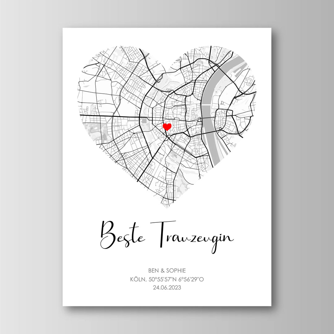 Trauzeugen Geschenk - Personalisiertes Poster