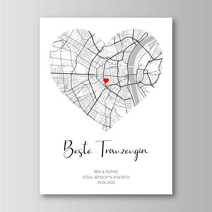 Trauzeugen Geschenk - Personalisiertes Poster