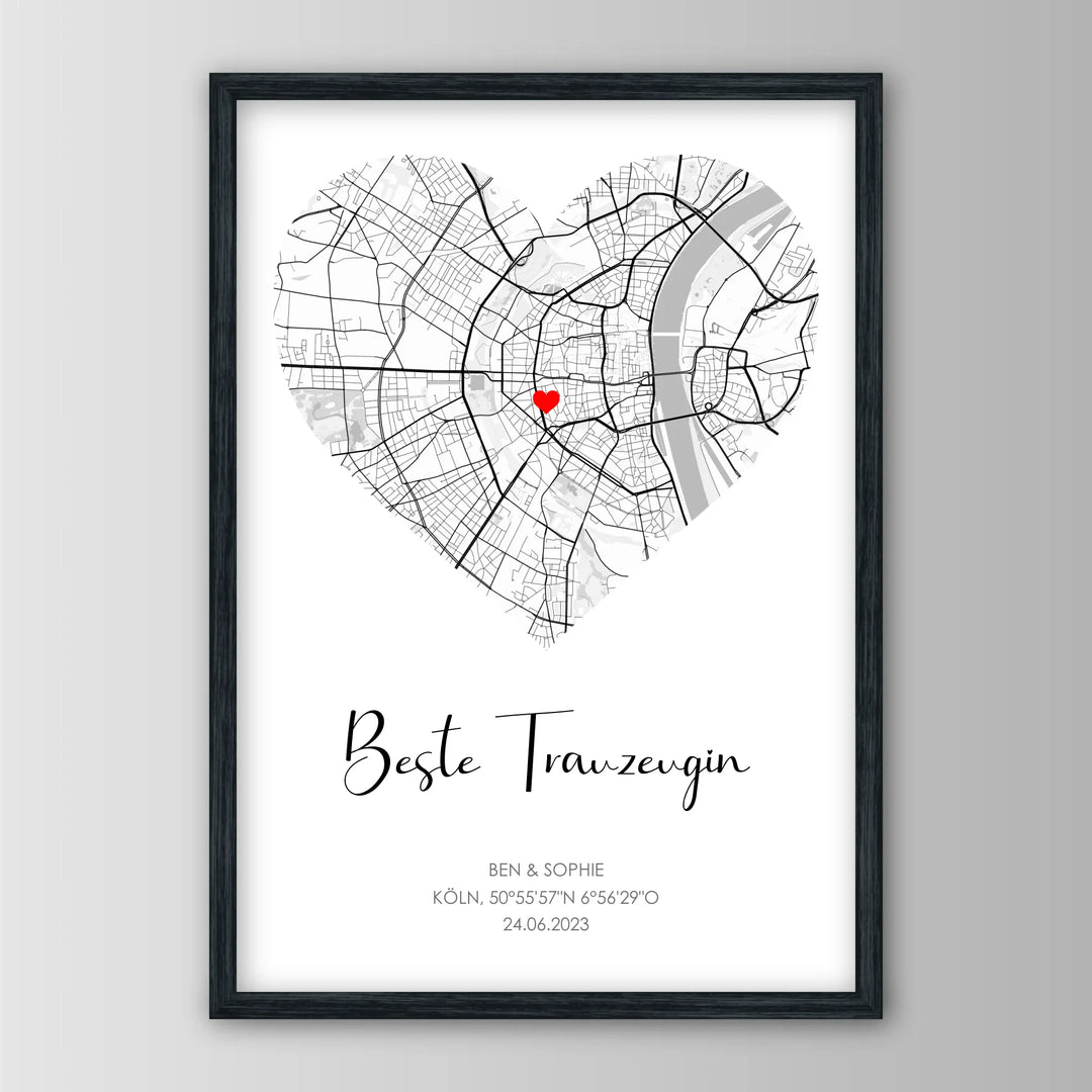 Trauzeugen Geschenk - Personalisiertes Poster