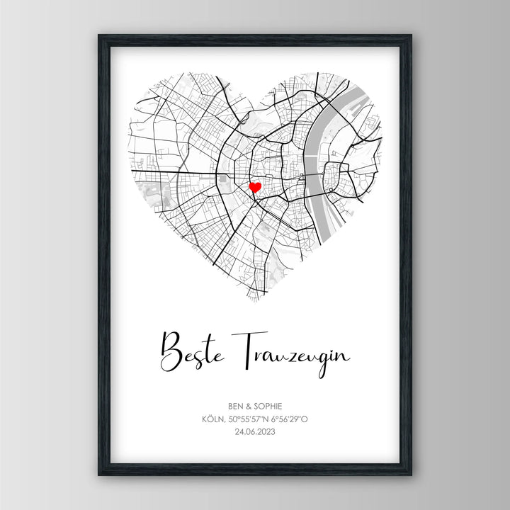 Trauzeugen Geschenk - Personalisiertes Poster