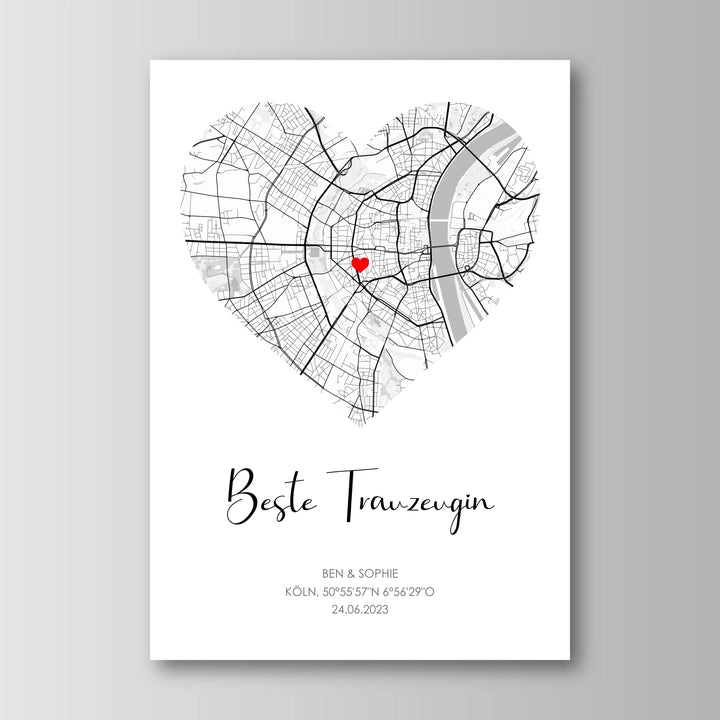 Trauzeugen Geschenk - Personalisiertes Poster