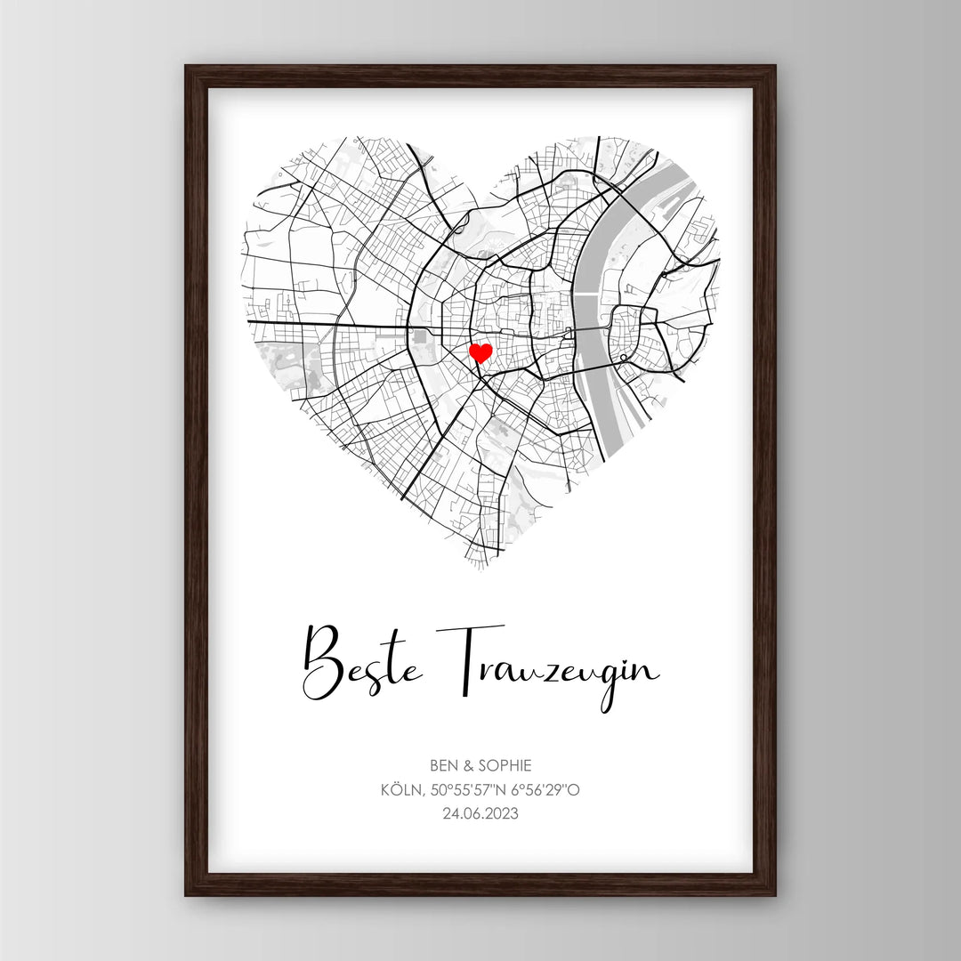 Trauzeugen Geschenk - Personalisiertes Poster