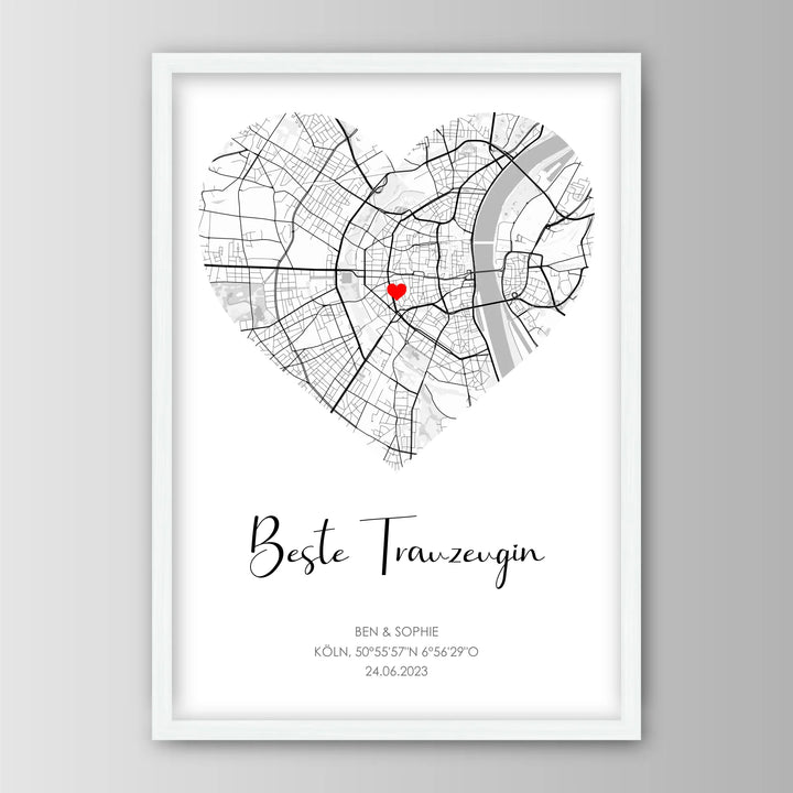 Trauzeugen Geschenk - Personalisiertes Poster