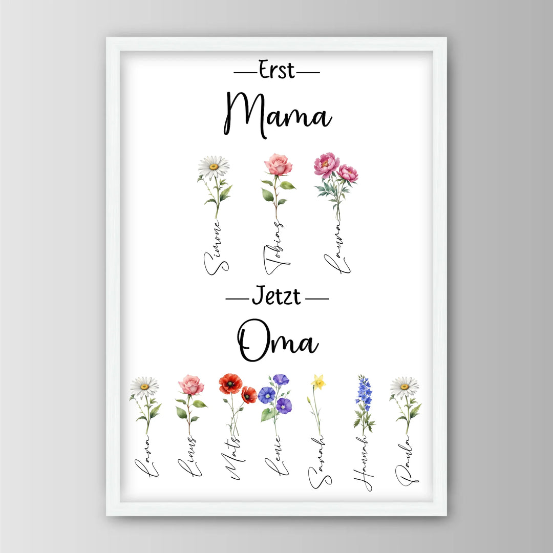 Erst Mama, jetzt Oma - Personalisiertes Poster