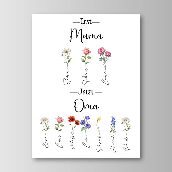 Erst Mama, jetzt Oma - Personalisiertes Poster