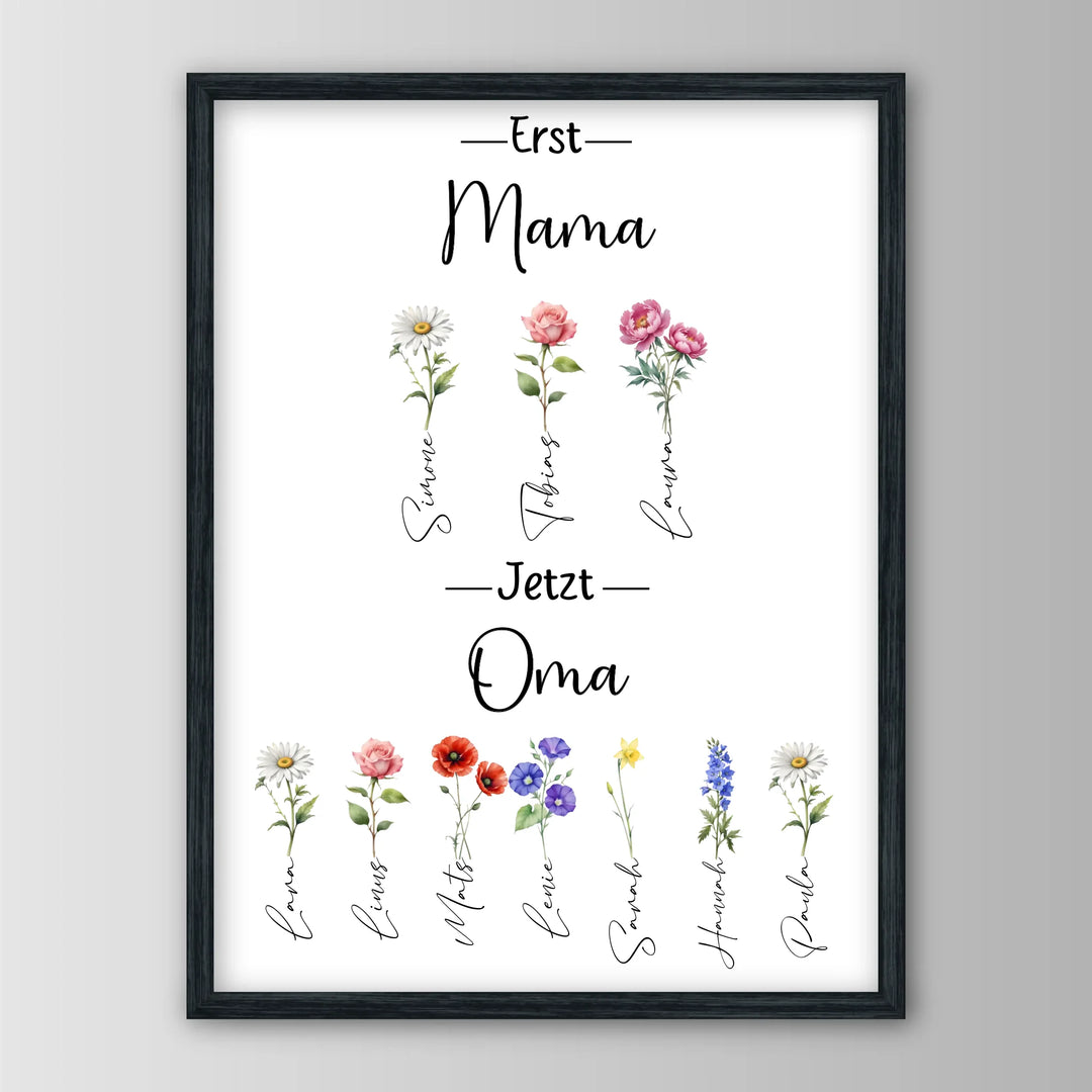 Erst Mama, jetzt Oma - Personalisiertes Poster