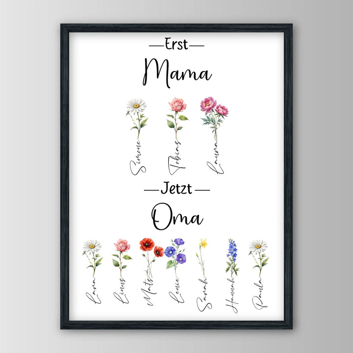 Erst Mama, jetzt Oma - Personalisiertes Poster
